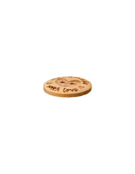 Holzknopf 2-Loch 15 mm Handmade with love - Prym 0016 - beige
