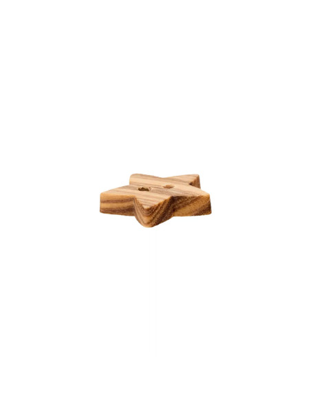 Holzknopf 2-Loch 15 mm Stern - Prym 0016 - beige