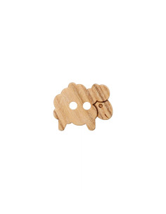 Holzknopf 2-Loch 15 mm Schaf - Prym 0016 - beige