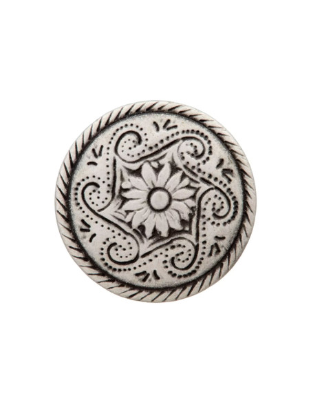 Metallknopf Öse 20 mm Edelweiss Trachten - Prym 0083 - altsilber
