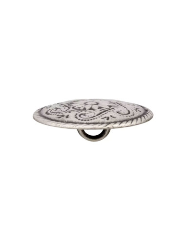 Metallknopf Öse 20 mm Edelweiss Trachten - Prym 0083 - altsilber