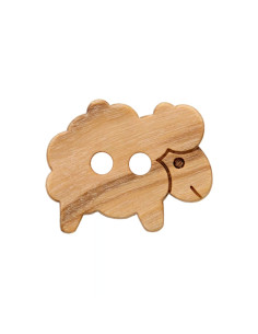 Holzknopf 2-Loch Schaf 15 oder 19 mm - Prym