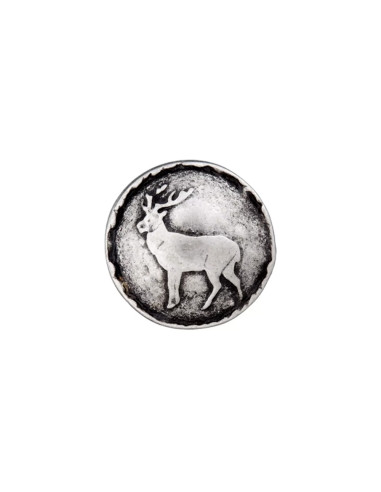 Metallknopf mit Öse Hirsch 25 mm - Union Knopf