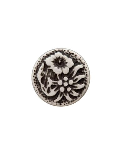 Metallknopf Blumen Trachten 15 mm Öse - Prym
