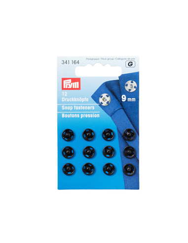 Druckknöpfe 9 mm schwarz - Prym