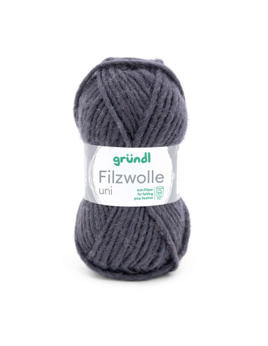 Filzwolle uni - Gründl 02 - anthrazit