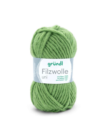 Filzwolle uni - Gründl 04 - grasgrün