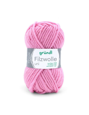 Filzwolle uni - Gründl 18 - rosa