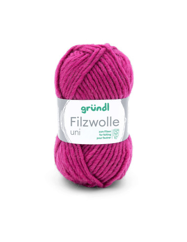Filzwolle uni - Gründl 19 - fuchsia