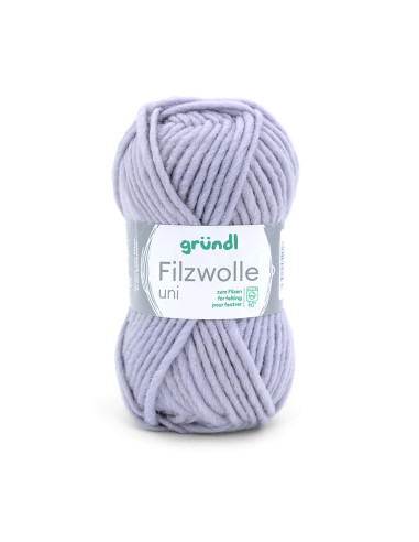 Filzwolle uni - Gründl 50 - silbergrau