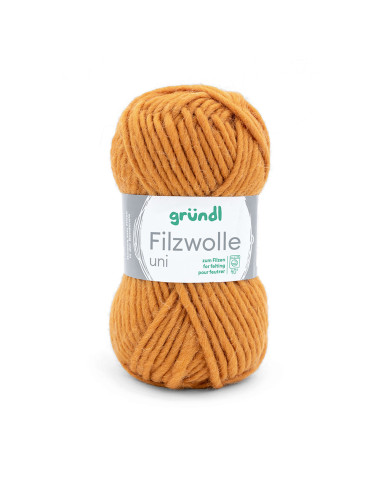 Filzwolle uni - Gründl 55 - curry