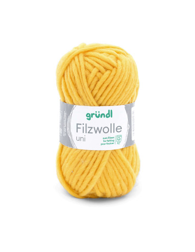 Filzwolle uni - Gründl 60 - zitrone