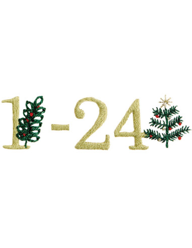 Stick  Stitch Packung Adventskalenderzahlen - Rico Design