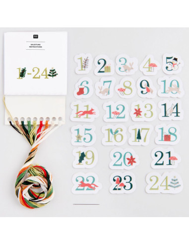 Stick  Stitch Packung Adventskalenderzahlen - Rico Design