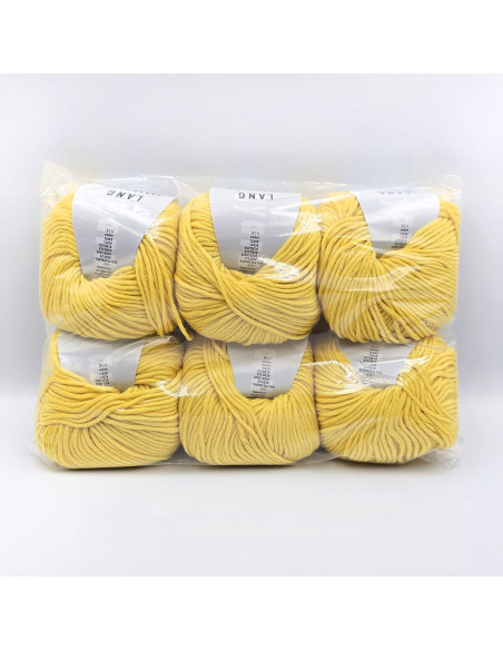 6 Knäuel Omega  plus gelb Lang Yarns - Outlet
