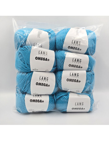 8 Knäuel Omega  plus türkis Lang Yarns - Outlet