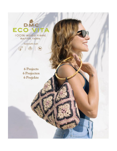 Eco Vita Raffia Buch 4 Sommertaschen Häkelanleitungen - DMC