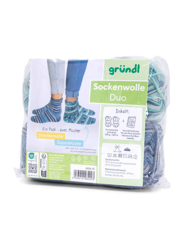 SB-PackSockenwolle Duo - Gründl 01