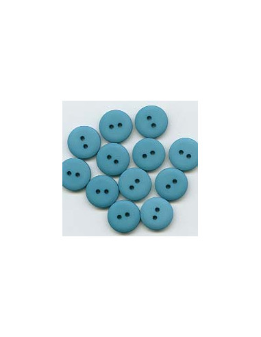 Universalknopf 15mm 2-Loch 890 - matt türkis