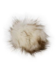 Kunstfellbommel mit Druckknopf 12 cm - ProLana