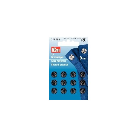 Druckknöpfe 9 mm schwarz - Prym