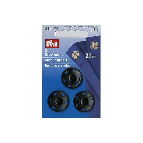 Druckknöpfe 21 mm schwarz - Prym