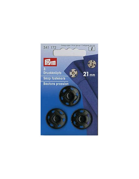 Druckknöpfe 21 mm schwarz - Prym