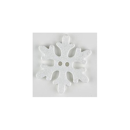 Kinderknopf Schneeflocke 20 mm - Dill