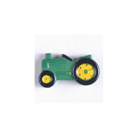 Kinderknopf Traktor grün 25 mm - Dill