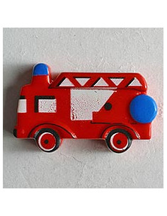 Kinderknopf Feuerwehrauto rot 23 mm Öse - Dill