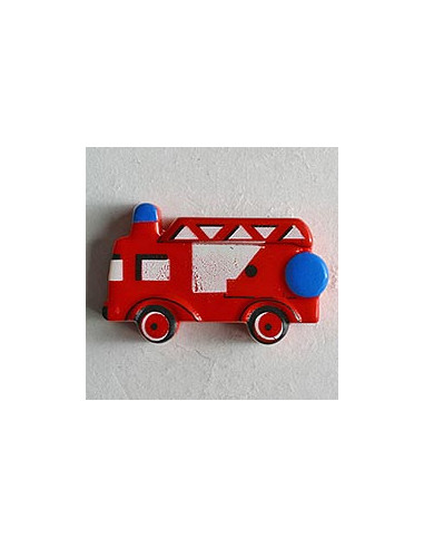 Kinderknopf Feuerwehrauto rot 23 mm Öse - Dill