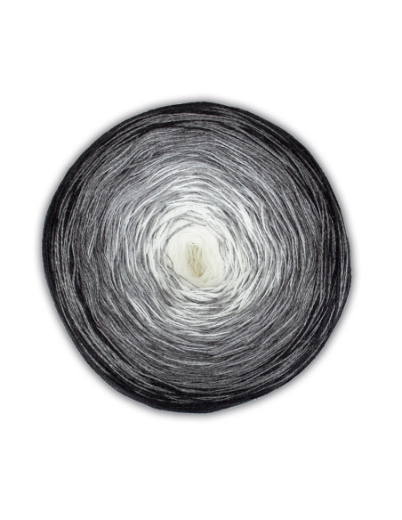 Woolly Hugs - BOBBEL Cotton 09 - weiss/grau/schwarz