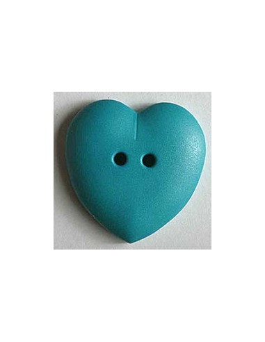 Knopf Herz diverse Farben 15 mm - Dill 041 - smaragd