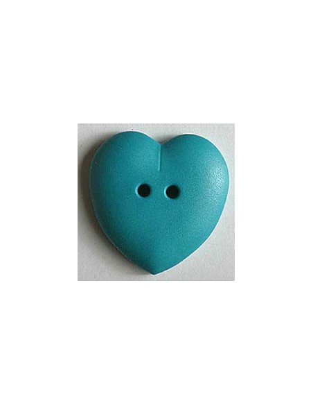 Knopf Herz diverse Farben 15 mm - Dill 041 - smaragd