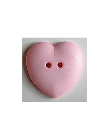 Knopf Herz diverse Farben 15 mm - Dill 045 - altrosa