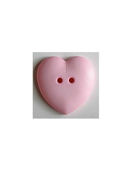 Knopf Herz diverse Farben 15 mm - Dill 045 - altrosa