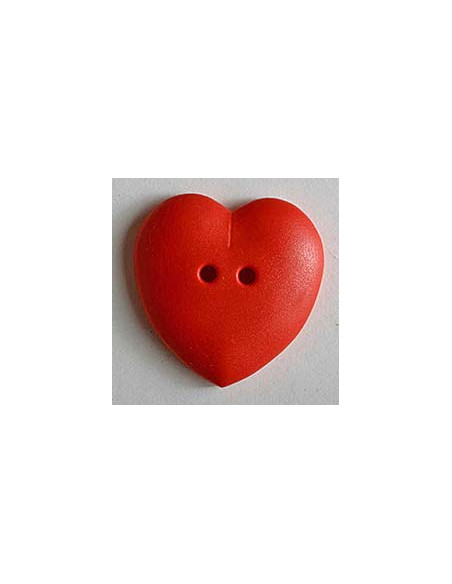 Knopf Herz diverse Farben 15 mm - Dill 046 - rot