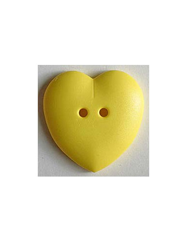 Knopf Herz diverse Farben 15 mm - Dill 048 - sonnengelb