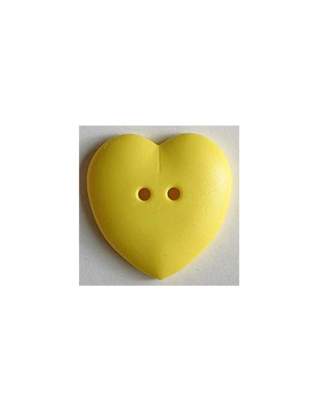 Knopf Herz diverse Farben 15 mm - Dill 048 - sonnengelb