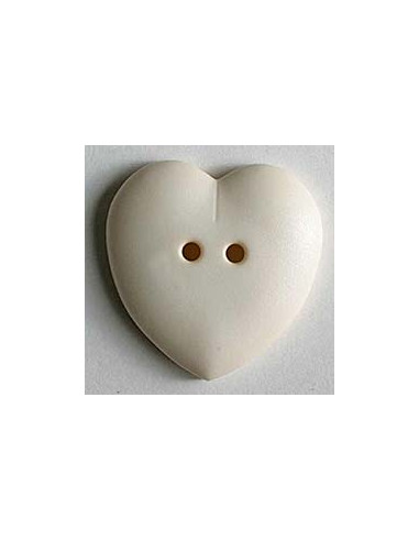 Knopf Herz diverse Farben 15 mm - Dill 111 - beige