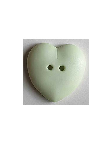 Knopf Herz diverse Farben 15 mm - Dill 113 - lindengrün