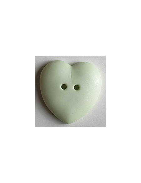 Knopf Herz diverse Farben 15 mm - Dill 113 - lindengrün
