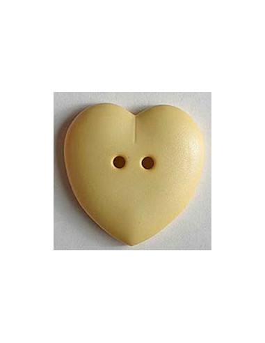 Knopf Herz diverse Farben 15 mm - Dill 115 - gelb
