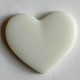 Kinderknopf Herz weiss 13 mm  - Dill