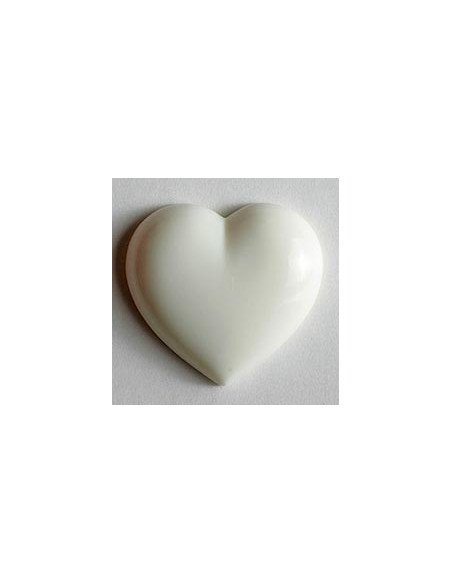 Kinderknopf Herz 14 mm - Dill weiss