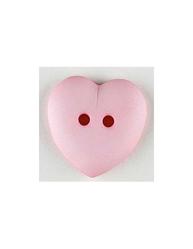 Knopf Herz diverse Farben 15 mm - Dill 043 - rosa