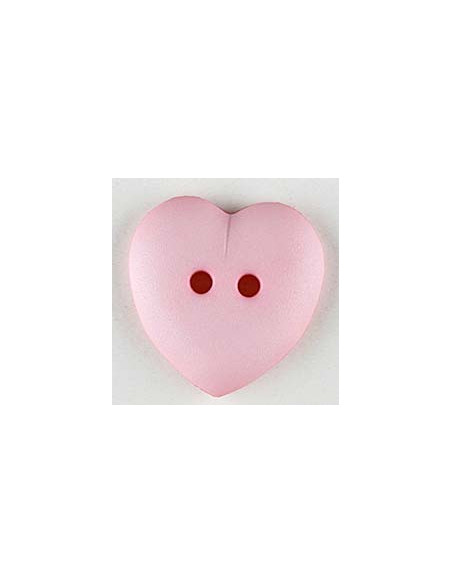 Knopf Herz diverse Farben 15 mm - Dill 043 - rosa