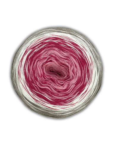 Woolly Hugs - BOBBEL Cotton 20 - altrosa/dunkelrot/weiss/grau
