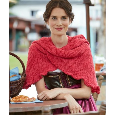 Poncho-Tuch mit Rüschensaum S9975 - Download