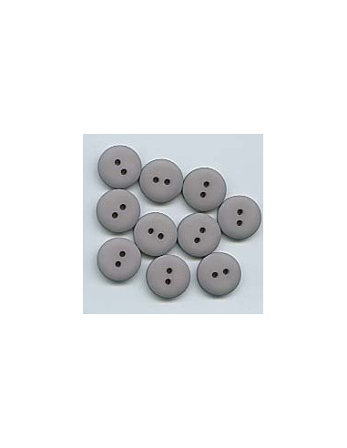 Universalknopf 15mm 2-Loch 624 - matt hellgrau